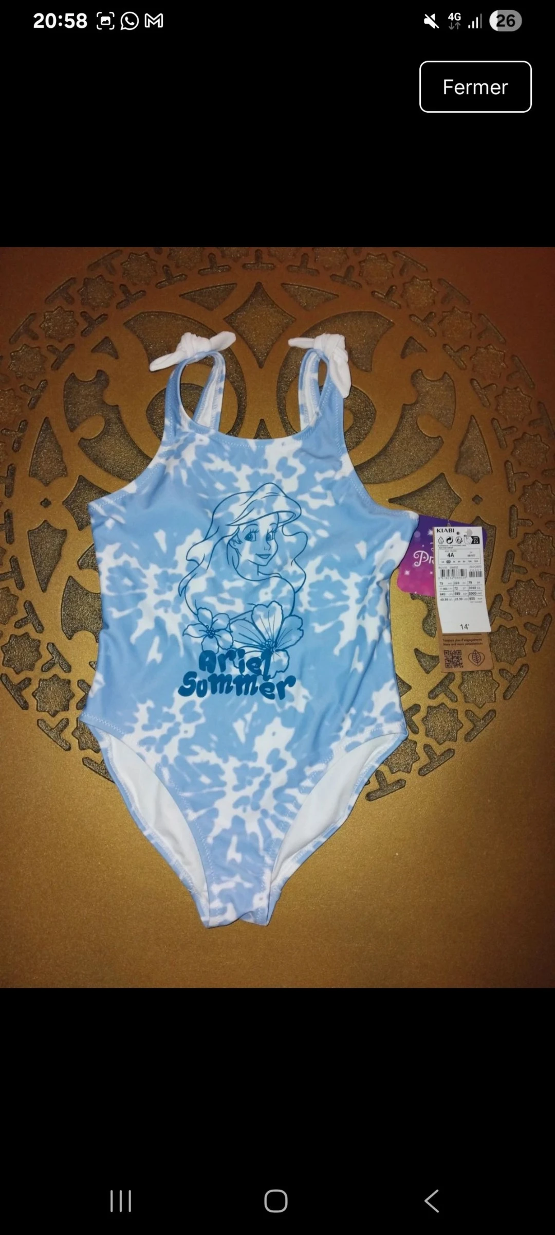 Maillot de bain ariel 